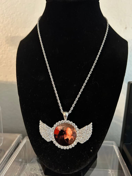 Bling Me Out Necklace with Wings