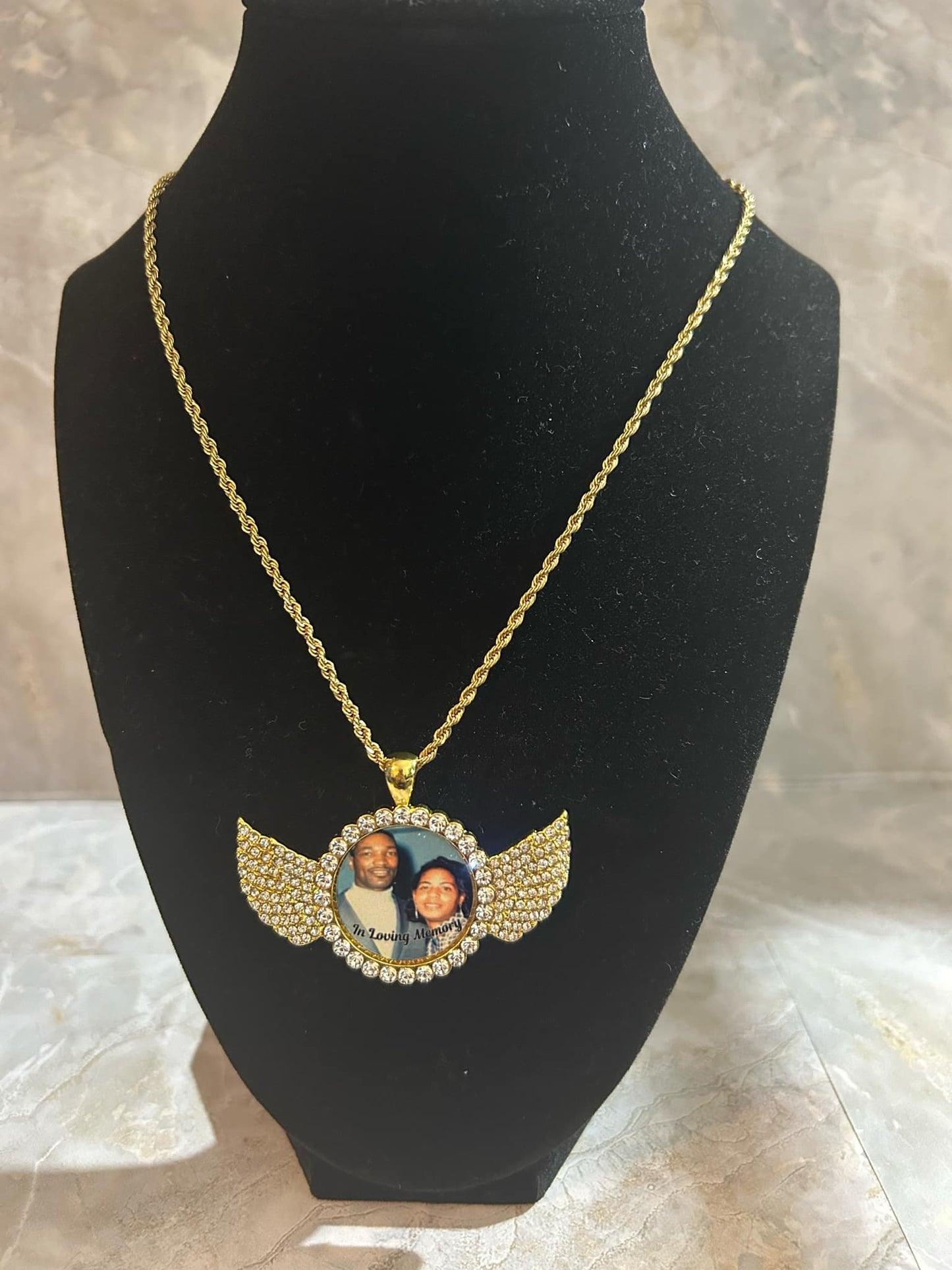 Bling Me Out Necklace with Wings